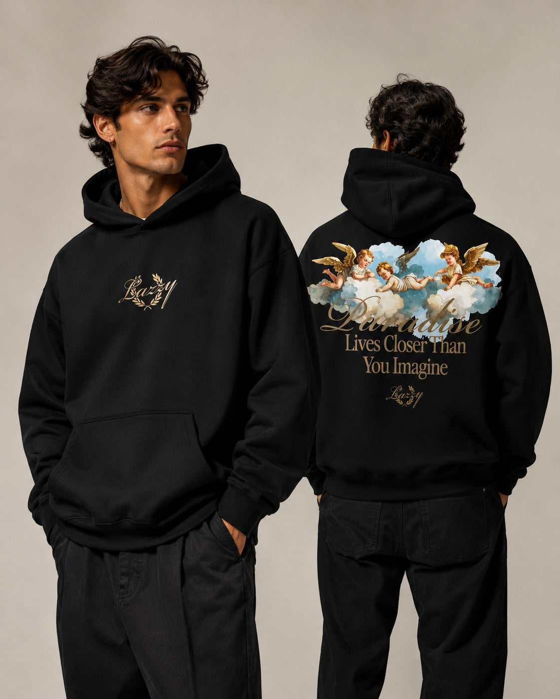 Sudadera Lazzy Paradise Negra