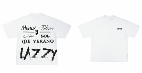 Camiseta Lazzy Menos Filtro Blanca