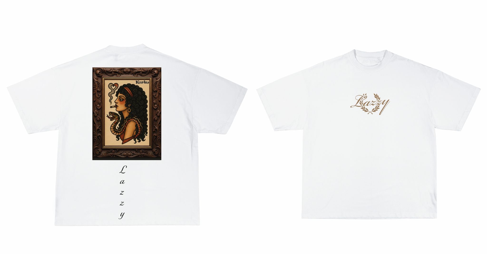 Camiseta Lazzy Portrait Blanca