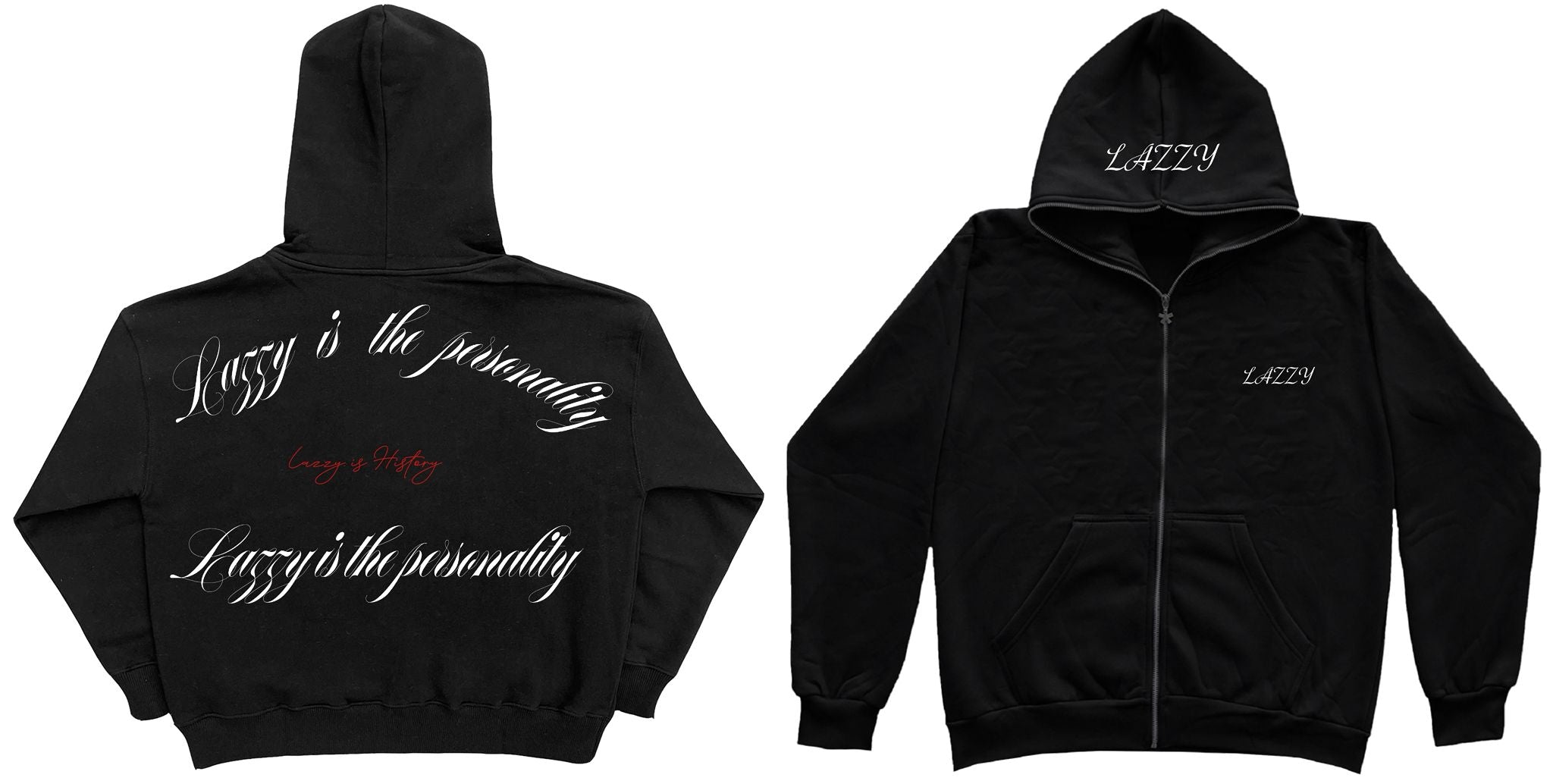 Sudadera Cremallera Lazzy Personality Negra