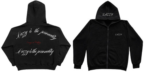 Sudadera Cremallera Lazzy Personality Negra
